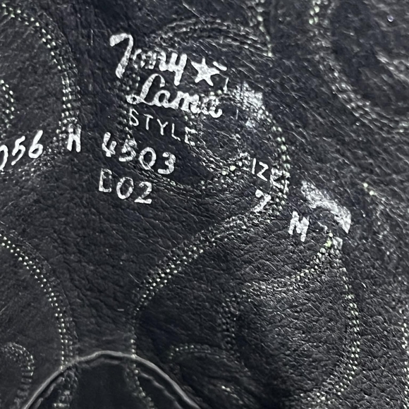 Tony Lama Forest Green Ankle Boots with Gold Accents - Picture 5 of 9